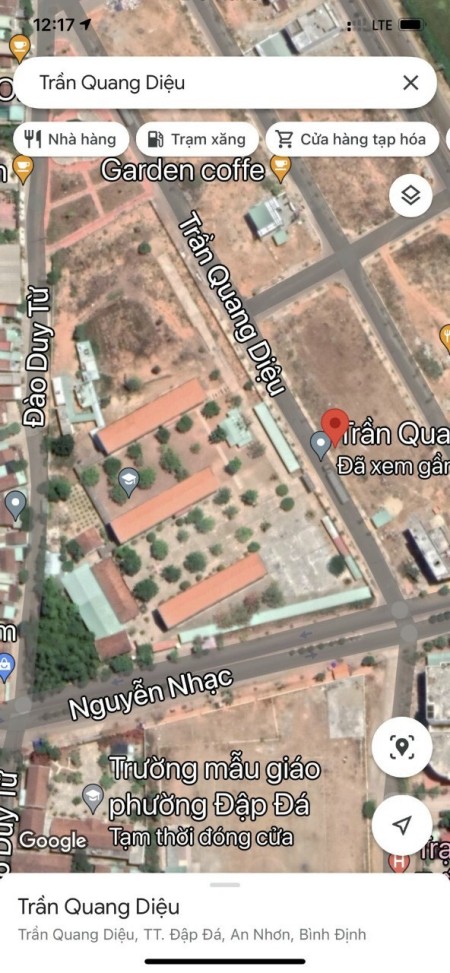 Bán đất Trung tâm Thị xã An Nhơn, đối diện trường học, mặt tiền 6m tiện mua bán kinh doanh
