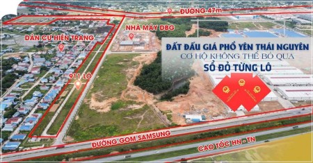 GIữa 3 khu công nghiệp mặt đường 50m hơn 150 lô độc quyền sỏ đỏ dài hạn, làm việc chính chủ