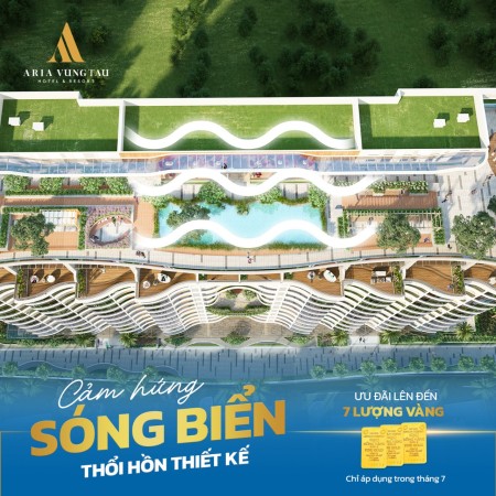 Căn hộ nghĩ dưỡng cao cấp View trực diện biển Aria Vũng Tàu 2PN 91m2 ưu đãi tặng vàng