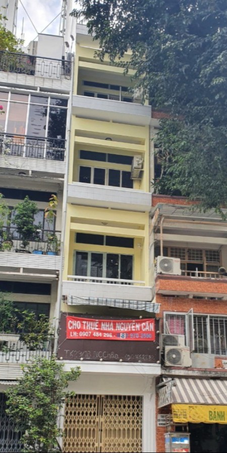 Cho thuê nhà mặt tiền Q.1 số: TK29/1B Nguyễn Cảnh Chân (1 trệt + 4 lầu = 8 phòng, 8 WC), giá 29tr