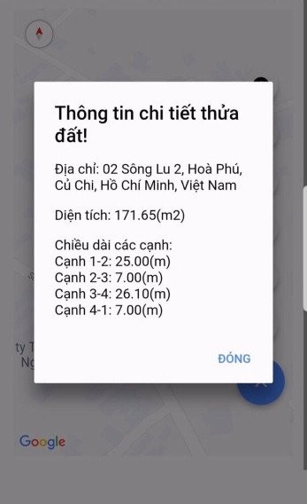 Lô đất rộng 175m² tại đường Sông Lu 2, Xã Hòa Phú, Huyện Củ Chi, giá bán 2.1 tỷ