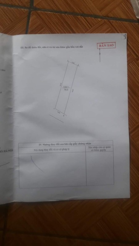 Chính chủ cần bán đất ở diện tích sử dụng 78m2 pháp lý sạch sẽ bàn giao công chứng, sang tên ngay