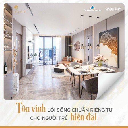 Chỉ từ 1,2 tỷ đầu tư căn hộ cao cấp 3 phòng ngủ + 1 The Sang Residence Đà Nẵng