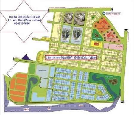 Chủ gửi bán lô 2X tại dự án Đại Học Quốc Gia 245, phường Phú Hữu, Gò Cát 180m2-500m2 Quận 9