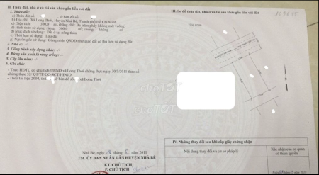 Bán đất diện tích lớn SHR 100% thổ cư, đường ( 512 ) Nguyễn Văn Tạo, Long Thới, Nhà Bè