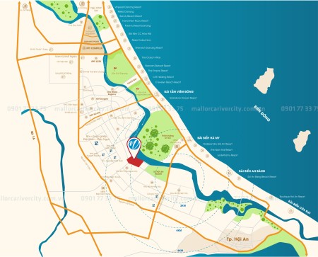 Bán lô đất đối diện công viên dự án Mallorca River City ven sông Cổ Cò giá 16.5 triệu/m2