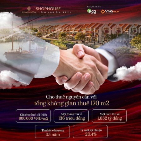 Chỉ với 2.1 tỷ sở hữu ngay shophouse nằm trong lòng phố Hội - phố cổ thứ 2 tại Hội An