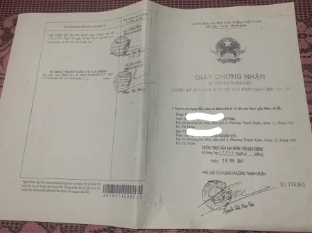 Cần bán lô đất diện tích 65m2 đất thổ cư đường Thạnh Xuân 52, Quận 12 giá tốt đầu tư