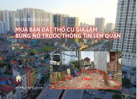 Ảnh bài viết: Mua bán đất thổ cư Gia Lâm bùng nổ trước thông tin lên quận
