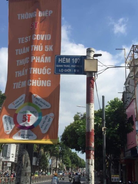 Nhà cách mặt tiền Quang Trung diện tích 90m, 2 tằng dtsd 23m2, giá 2 tỷ4 thương lượng mạnh