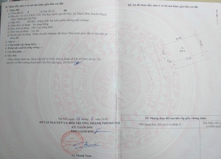 Bán Đất nền khu công nghẹ cao Hoà Lạc đất tái định cư ĐHQG Hoà Lạc Thạch Thất Hà Nội