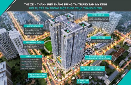 Căn hộ quý phái sang trọng cao cấp the Zei 3 PN, hướng Đông Bắc GIÁ CỰC TỐT