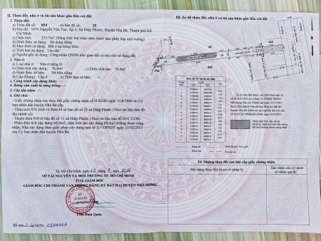 Cần bán nhà đất 1074 Nguyễn Văn Tạo, ấp 3, Xã Hiệp Phước Huyện Nhà Bè, TP HCM