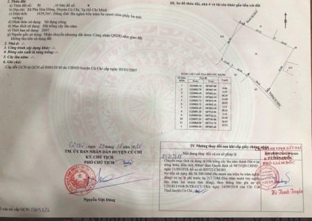 Đất ở thổ cư tại Phú Hòa Đông, Củ Chi, Hồ Chí Minh pháp lý chính chủ, bàn giao sổ ngay