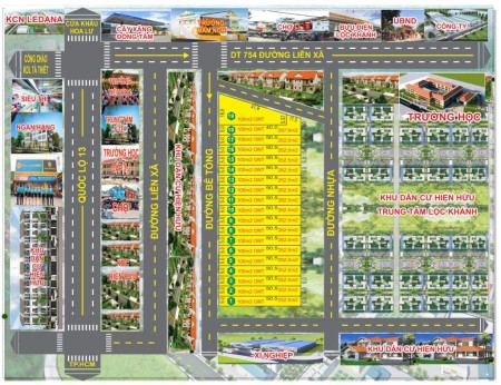 Bán đất nền giá rẻ ở Lộc Khánh đầu tư sinh lời cao, khu dân cư đường lớn, xe vào tận đất