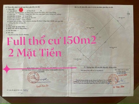 Bán đất thổ 100% bao soi quy hoạch liên hệ 0944130732, sổ sẵn bàn giao ngay, giá tốt