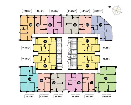 Chính chủ bán gấp 2 pn, dtsd 65.4m2, hướng Đông Bắc tầng thấp, giá rẻ nhất T&T 120 Định Công