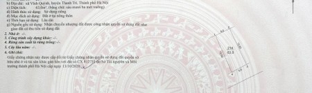 Bán đất tặng nhà cấp 4 Vĩnh Ninh Vĩnh Quỳnh Thanh Trì Hà Nội giá bán 2.1 tỷ, thương lượng
