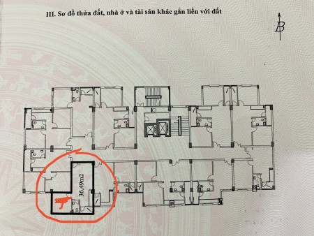 Bán Chung cư A6B 36,49m2 khu đô thị mới Nam Trung Yên, Trung Hòa, Cầu Giấy, Hà Nội