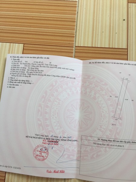 Bán đất hẻm xe hơi Long Hồ - Vĩnh Long liên hệ 0345903252, pháp lý chính chủ, giá tốt