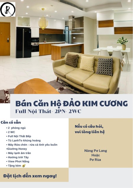 BÁN CĂN HỘ ĐẢO KIM CƯƠNG THÁP HAWAII TẦNG 17 - FULL NỘI THẤT CAO CẤP