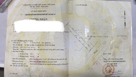 Chính chủ cần bán lô đất huyện Củ Chi giá bán 5.2 tỷ, tiện đầu tư sinh lời, giá tốt khu dân cư đông