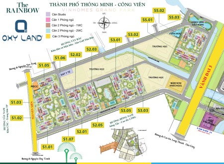 Chính chủ cần chuyển nhượng 2 căn hộ The Rainbow 1PN+ diện tích 47m2 giá tốt