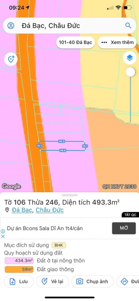Hàng hiếm ôm chủ cứng ngắt không rời chốt cho nhà Đầu tư thổ cư 100m2, sổ sẵn