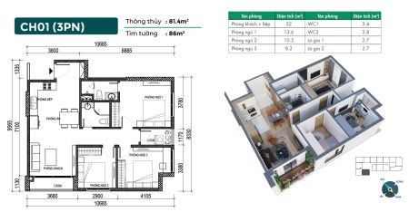 Căn 3 phòng ngủ ngoại giao giá tốt nhất Phương Đông Green Home từ 30tr/m2 LH: 0982.706.222