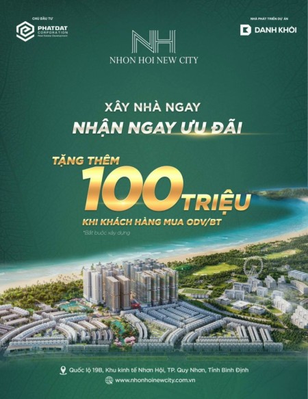 Bán đất nền dự án Nhơn Hội New City đô thị vàng bên vịnh đảo Phương Mai, pháp lý chính chủ