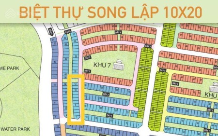 Biệt thự song lập khu Florida 1 10x20m đối diện biệt thự đơn lập + trục đường đến công viên 7,26 tỷ
