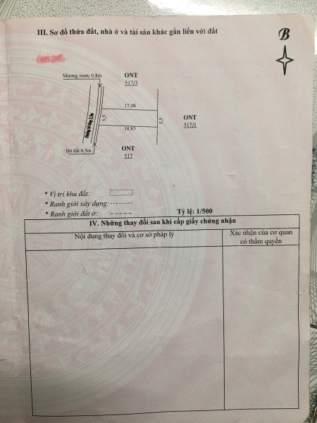 Bán đất gấp đối diện Trường Đại Học Nội Vụ vào 50m.
