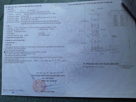 Bán đất thổ cư diện tích sử dụng 366m2 hẻm Nguyễn Thị Ngâu liên hệ 0988167367