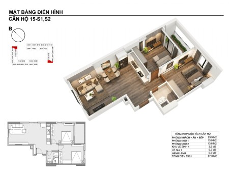 Bán chung cư Blue Star (Gia Lâm) 61m2 giá chỉ 23.5tr/m2 LH 0367296932