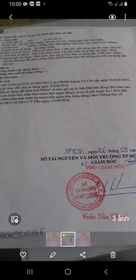 Bán kho xưởng tại xã Tân Phú trung, huyện Củ Chi diện tích đất 1490 mét vuông