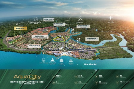 Aquacity vị trí đẹp giá tốt, nhà phố 8x20, biệt thự đơn lập 15x20, shophouse, dinh thự...