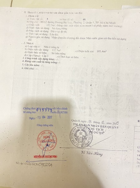 Bán căn hộ dịch vụ diện tích siêu khủng đường Dương Bá Trạc, phường 2, Quận 8
