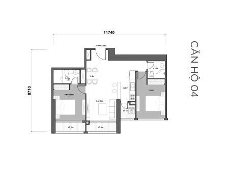 Bán căn hộ 2 phòng ngủ, 2 nhà vệ sinh chung cư Vinhomes Central Park giá đầu tư sinh lời
