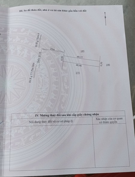 Bán đất mặt đường Quốc Lộ 14, Hòa Phú, Chư Păh, Gia Lai diện tích 262m2 giá 1,15 tỷ