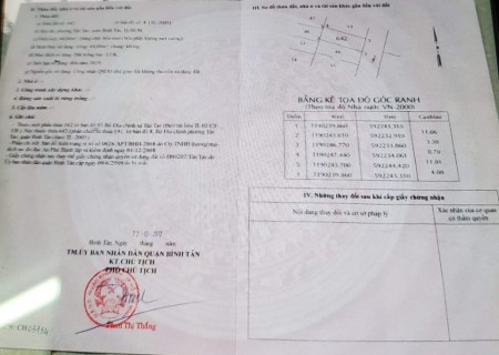 Bán đất Lê Đình Cẩn - Bình Tân giá 1.5 tỷ thương lượng, khu dân cư đông đúc