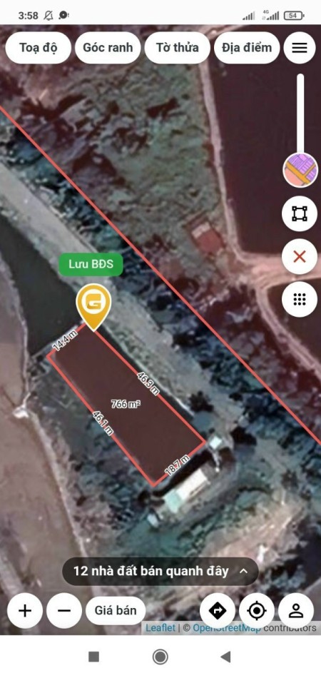 Cần bán 768m2 mặt tiền Lý Nhơn, Cần Giờ giá đầu tư 4.69 tỷ, khu dân cư đông đúc, giá tốt