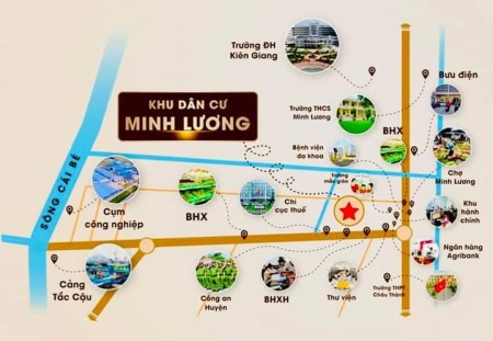 Bán đất nền phân lô sổ sẵn ngay trung tâm thị trấn Minh Lương khu dân cư sầm uất