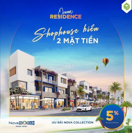 Sở hữu shophouse biển 2 mặt tiền giá bán chỉ 1tỷ8- NovaWorld Phan Thiết
