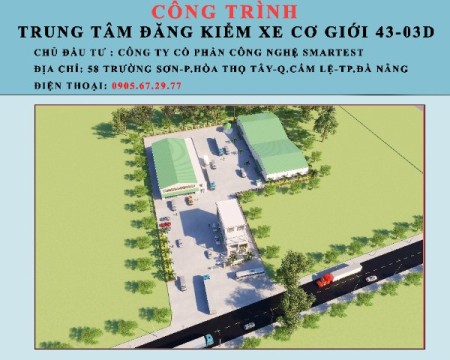 Bán Đất Mặt Đường 58 Đường Trường Sơn, Q Cẩm Lệ, ĐN - dự án trung tâm đăng kiểm xe cơ giới 43-03D