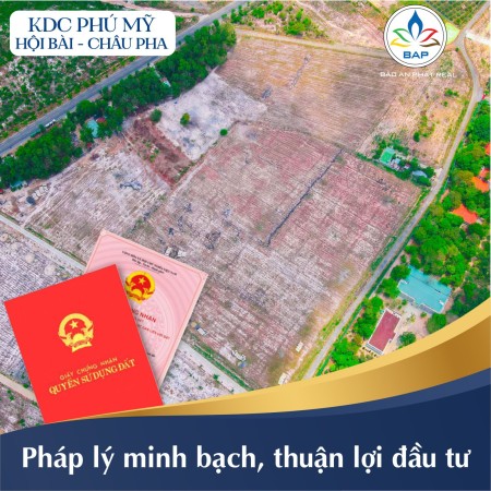Bán đất nền khu dân cư Phú Mỹ toạ lạc tại mặt tiền đường Hội Bài - Châu Pha