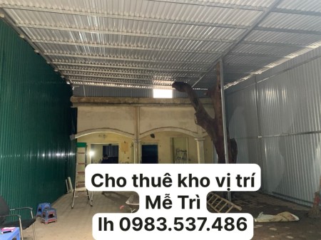Sẵn kho xưởng 100-200-300-500m2 khu vực Mễ Trì gần đường Lê Quang Đạo