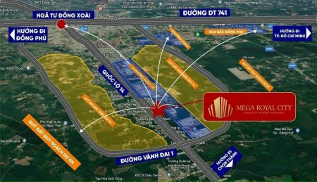 MEGA ROYAL CITY - TP Đồng Xoài Bình Phước đầu tư sinh lời khu công nghiệp lớn