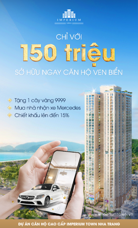 Mở bán căn hộ biển cao cấp Nha trang chỉ với 35 triệu/m2 sổ hồng vĩnh viễn