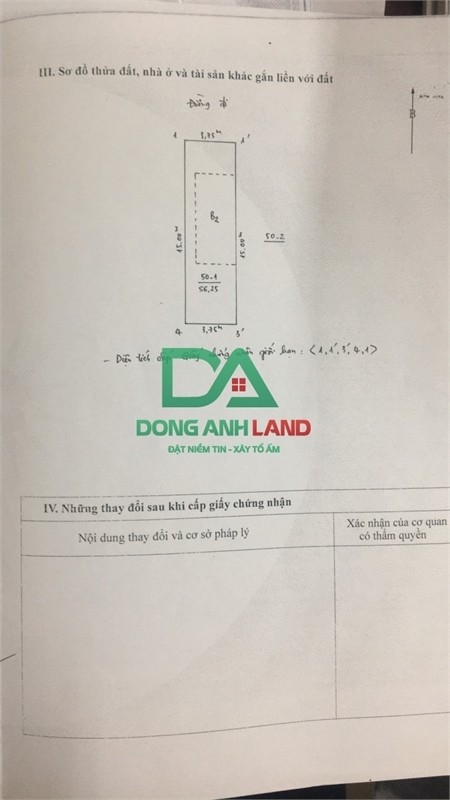 Bán đất Z153 Đông Anh giá rẻ diện tích 56,5m2, tiện ích xung quanh đầy đủ, pháp lý chuẩn