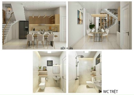 Bán nhà 1 trệt 2 lầu trung tâm Thuận An DTSD 183m2 thanh toán 1 tỷ 8 nhận nhà